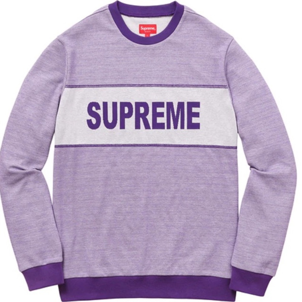 Supreme Purple Crewneck Sweater (L)